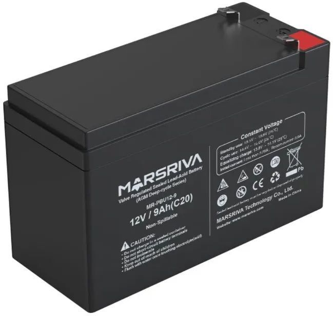 Аккумуляторна батарея MARSRIVA AGM 12V/9Ah (MR-PBU12-9) фото3