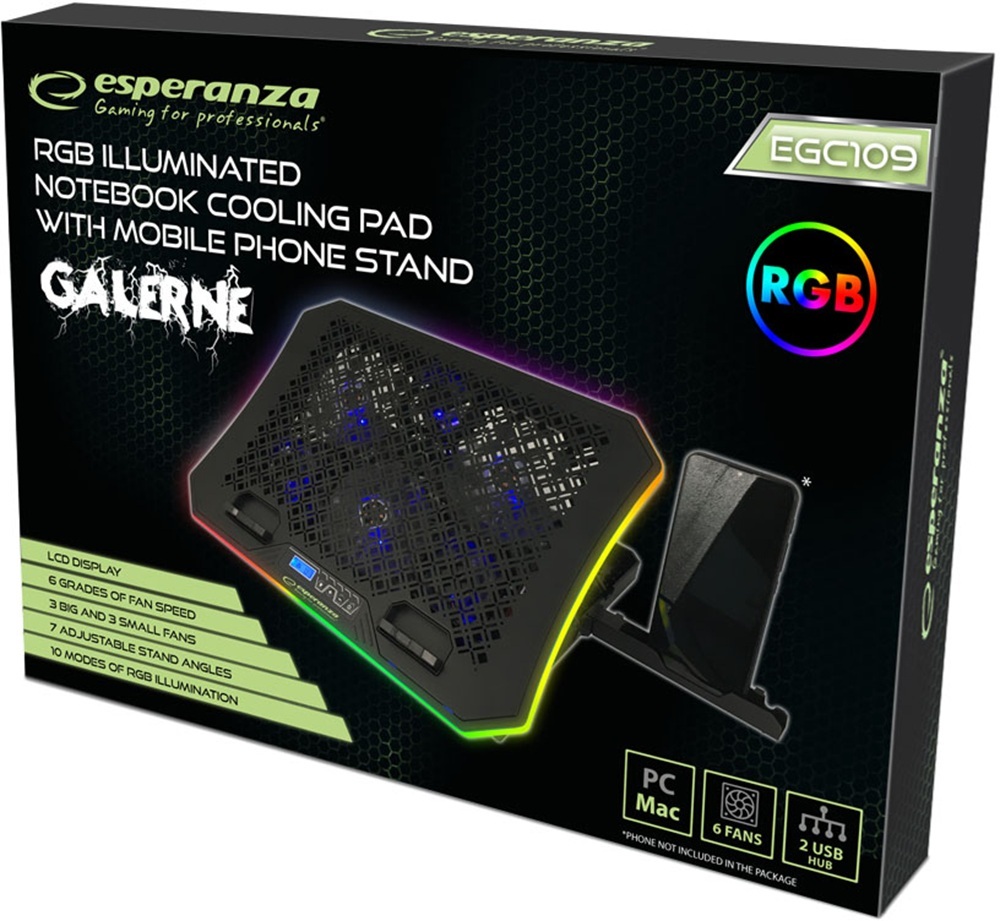 Підставка під ноутбук з RGB підсвічуванням EGC109 Galerne Note фото5