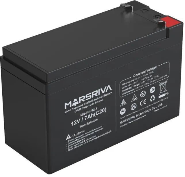 Аккумуляторна батарея MARSRIVA AGM 12V/7Ah (MR-PBU12-7) фото3