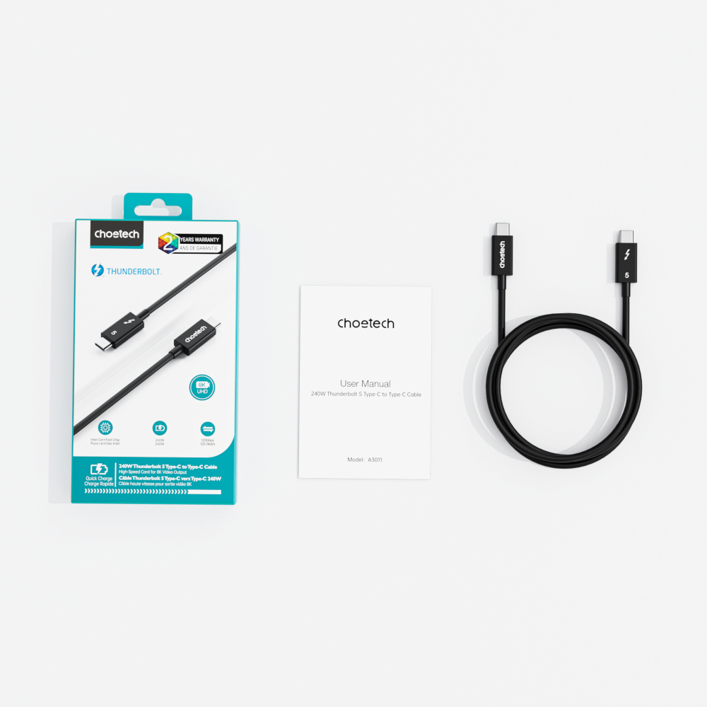 Кабель CHOETECH Thunderbolt5 Intel (A3011) фото4