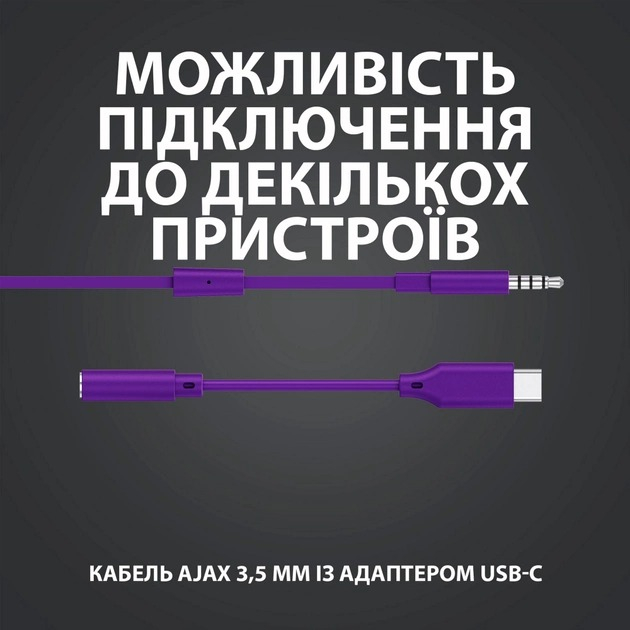 Ігрова гарнітура Logitech G333 Purple (L981-000936) фото