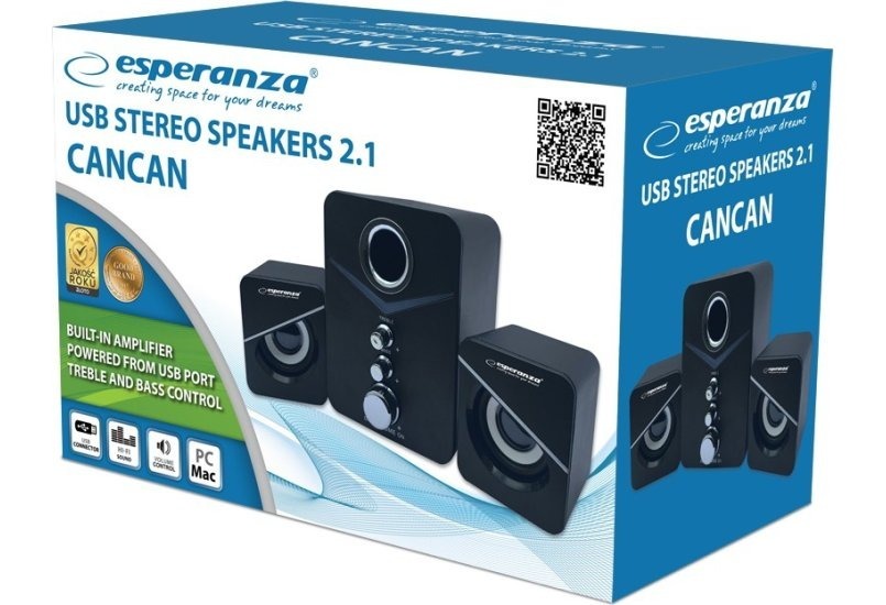 Акустика Esperanza Speakers 2.1 USB-C Cancan Speakers (EP153) фото5