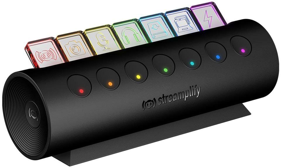 USB-Хаб Streamplify HUB CTRL 7-RGB-EU-F, чорний фото3