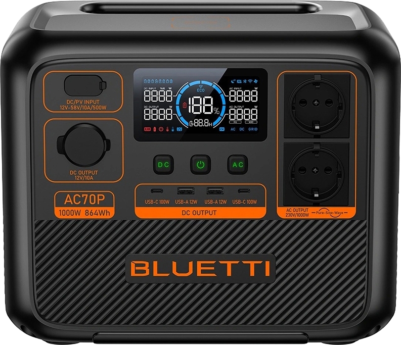 Портативная зарядная станция Bluetti 1000W (AC70P) фото2