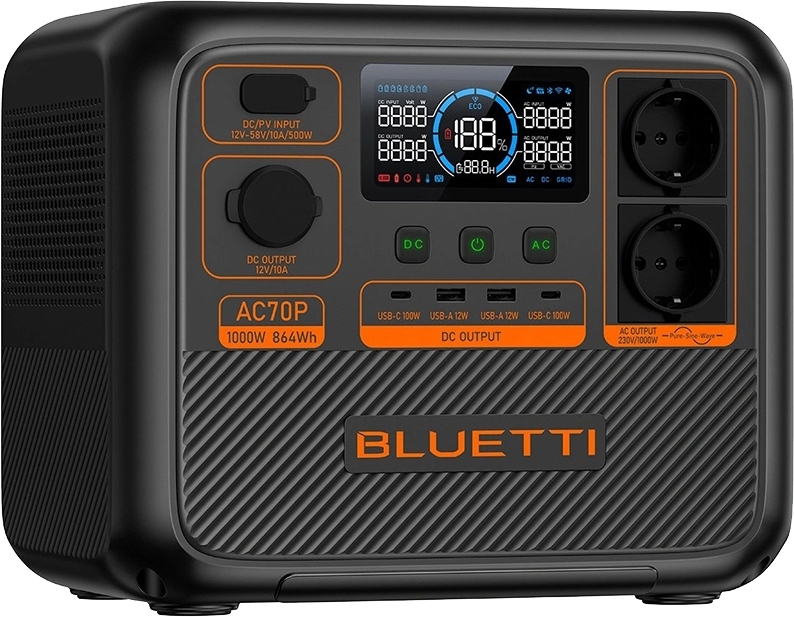 Портативная зарядная станция Bluetti 1000W (AC70P) фото3