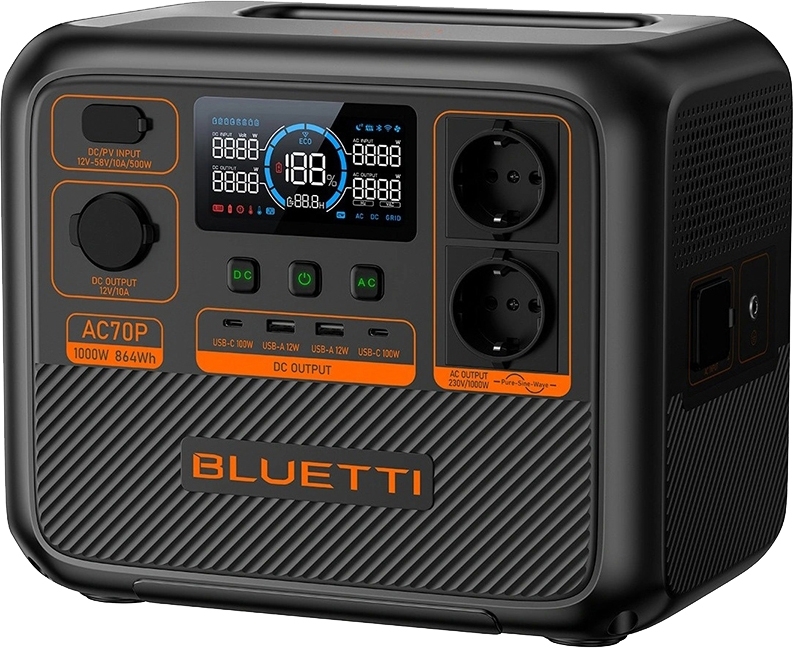 Портативная зарядная станция Bluetti 1000W (AC70P) фото4
