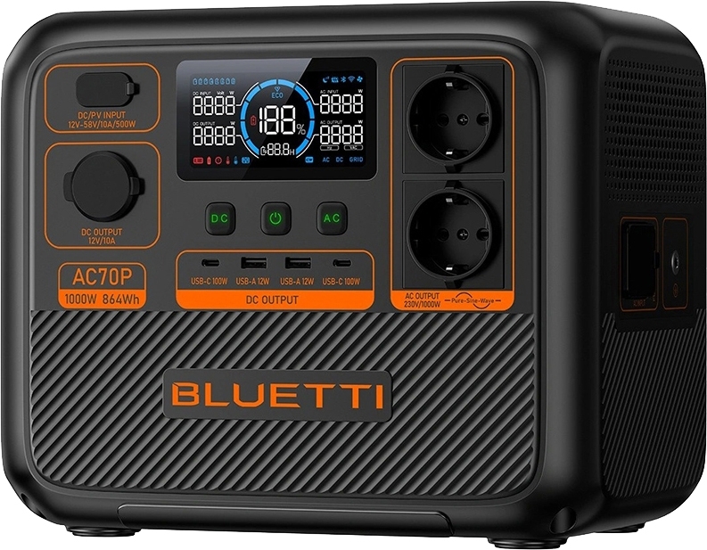 Портативная зарядная станция Bluetti 1000W (AC70P) фото5