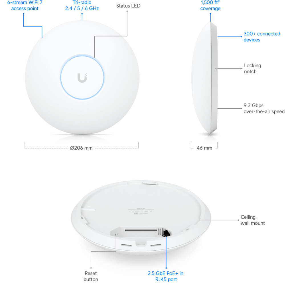 Точка доступа UBIQUITI U7-PRO (U7-PRO) фото8