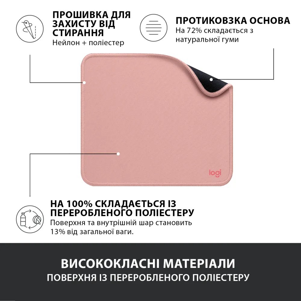 Игровая поверхность Logitech Mouse Pad Studio Series Darker Rose (L956-000050) фото5