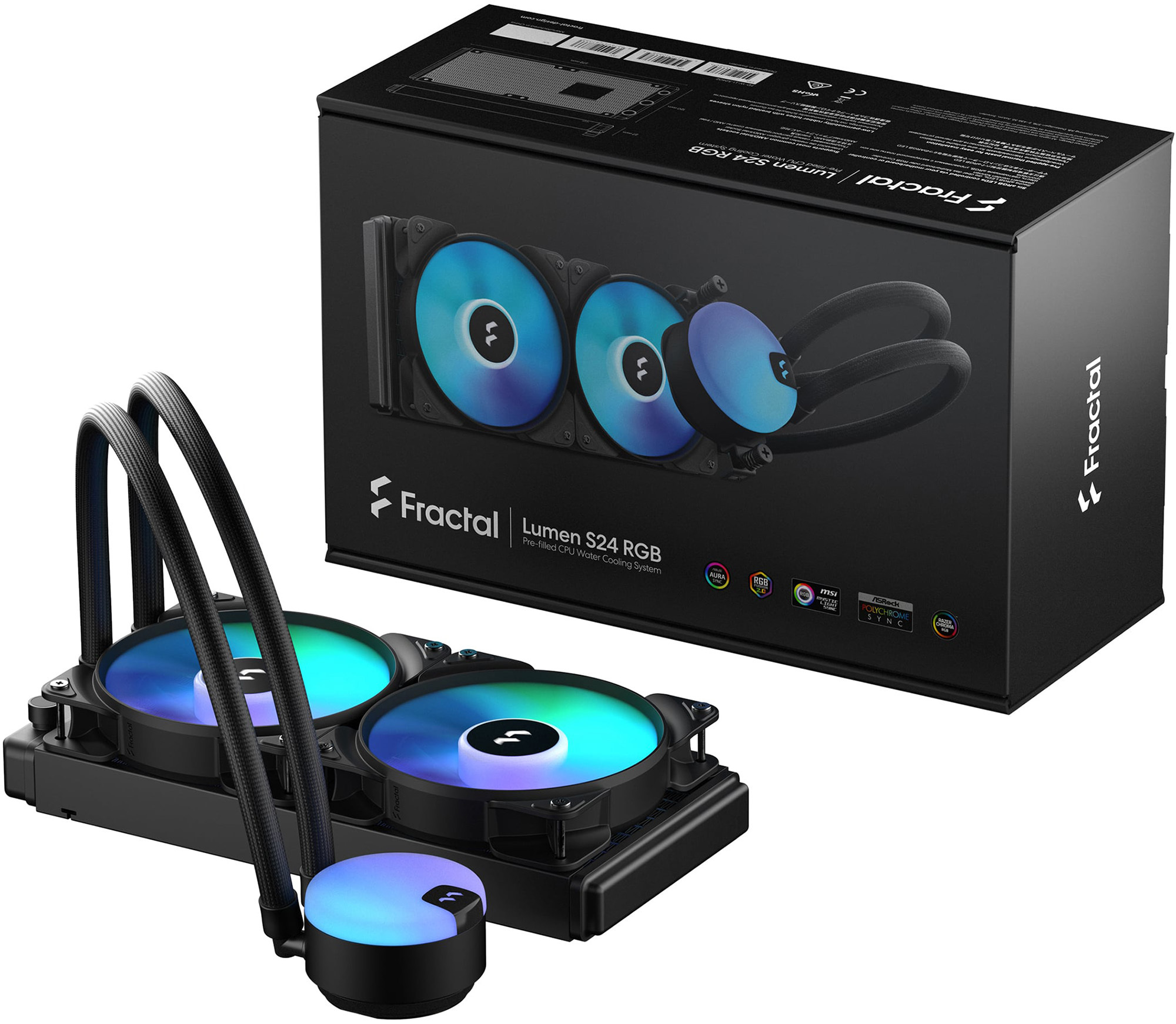 Водяная система охлаждения Fractal Design Lumen S24 RGB v2 2х120 мм (P2464) фото