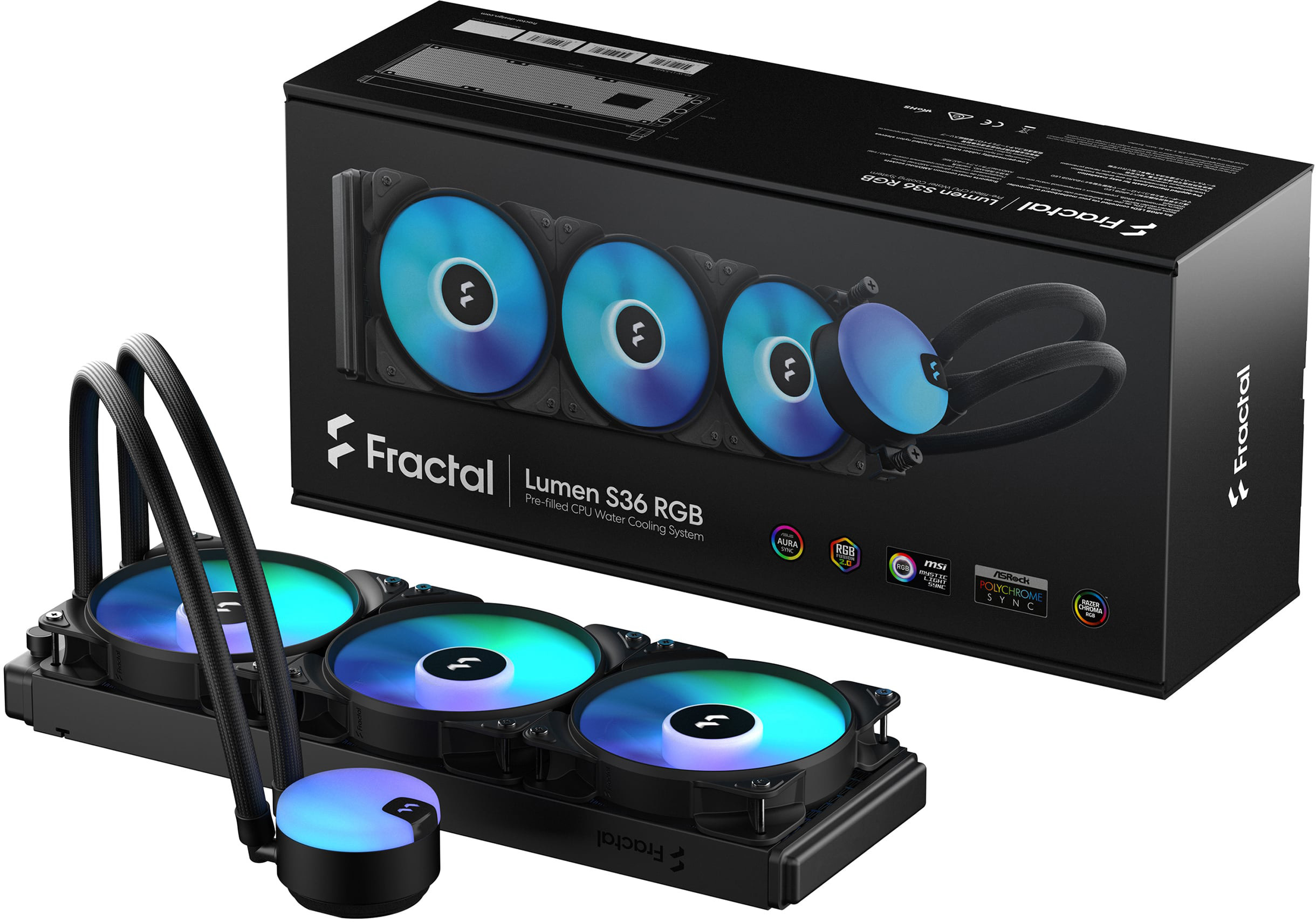 Водяная система охлаждения Fractal Design Lumen S36 RGB v2 3х120 мм (P2466) фото5