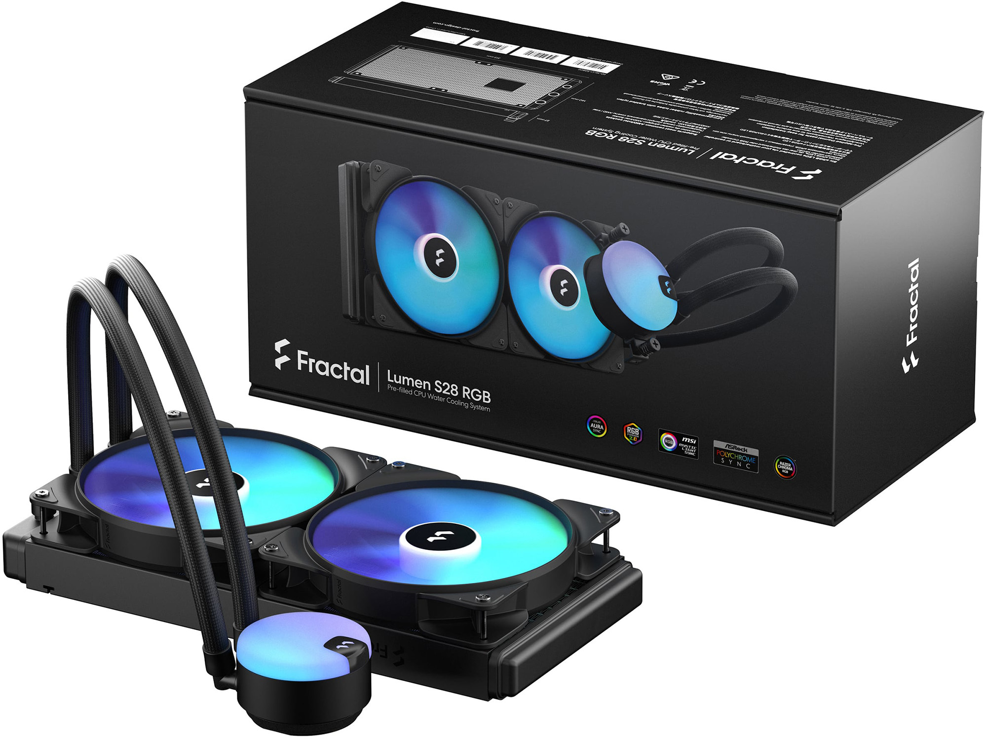 Водяная система охлаждения Fractal Design Lumen S28 RGB v2 2х140 мм (P2465) фото5