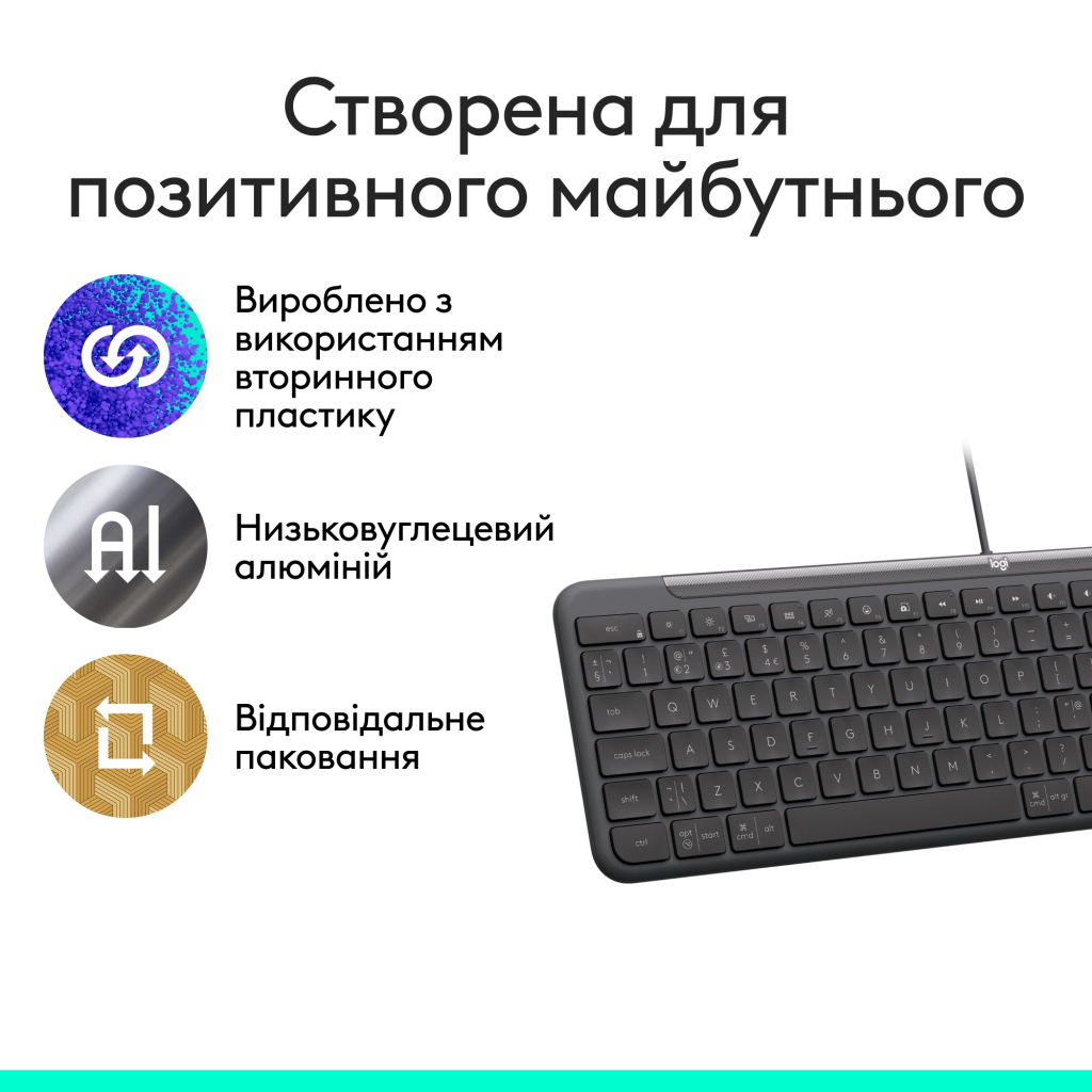 Клавиатура Logitech Signature Slim K620 Wired Keyboard for Business GRAPHITE фото7