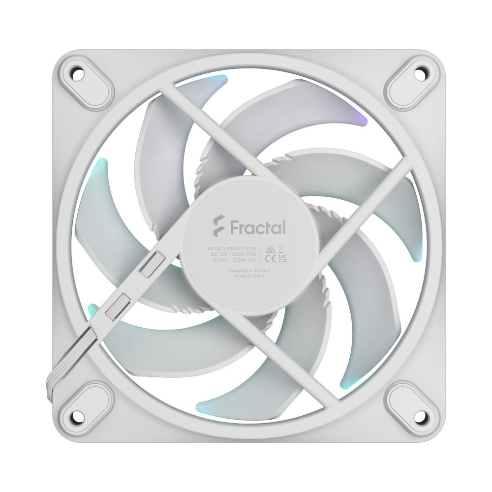 Вентилятор для корпуса Fractal Design Momentum 12 RGB White (P2800) фото4