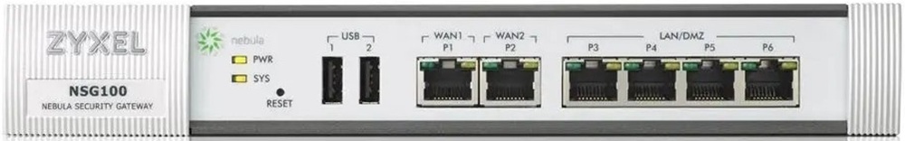 Маршрутизатор Zyxel Nebula NSG100 2xWAN GE, 4xLAN GE, 2xUSB (NSG100-ZZ0101F) фото