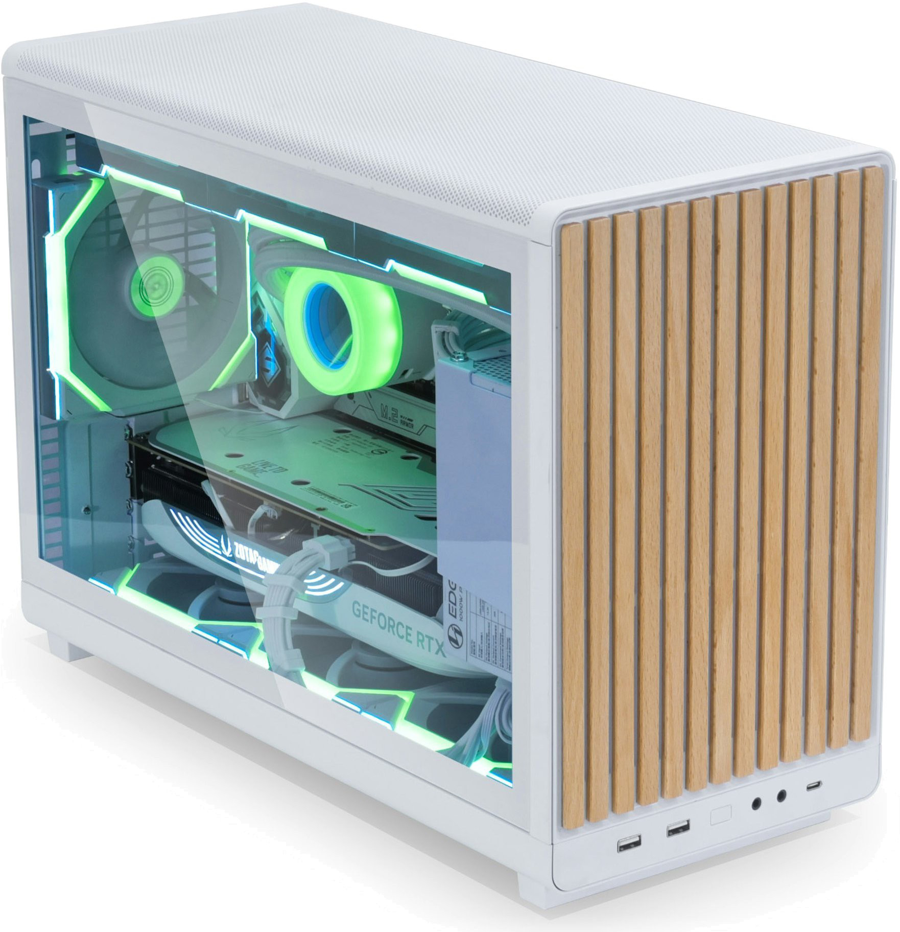 Корпус Lian Li A3 mATX Wood Edition White (G99.A3W-WD.00) фото