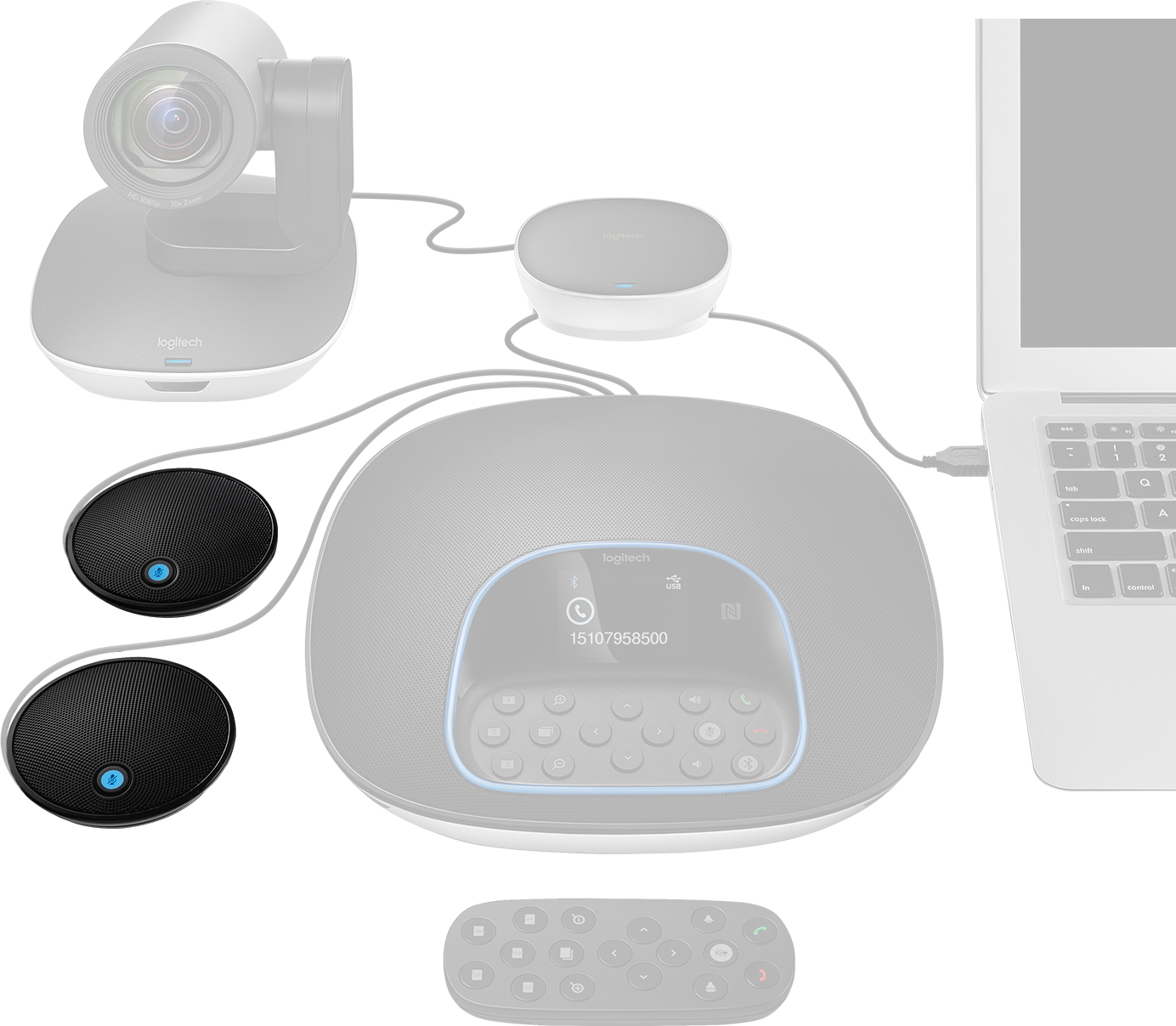 Микрофон Logitech EXPANSION MIC (2 pack) FOR GROUP CAMERA фото2