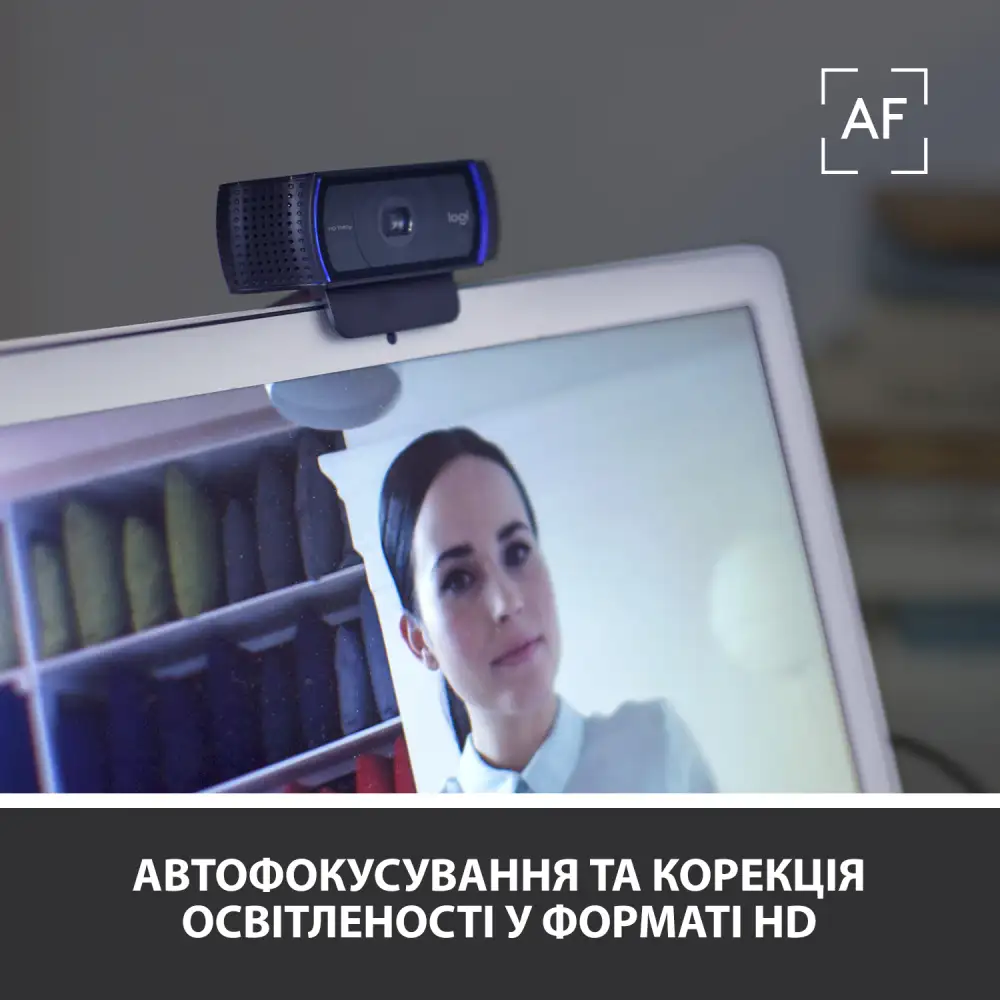 Веб-камера Logitech C920S Pro HD Webcam, BLACK, USB фото6