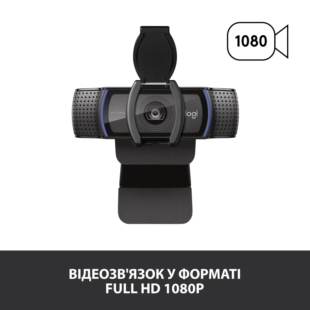 Веб-камера Logitech C920S Pro HD Webcam, BLACK, USB фото3