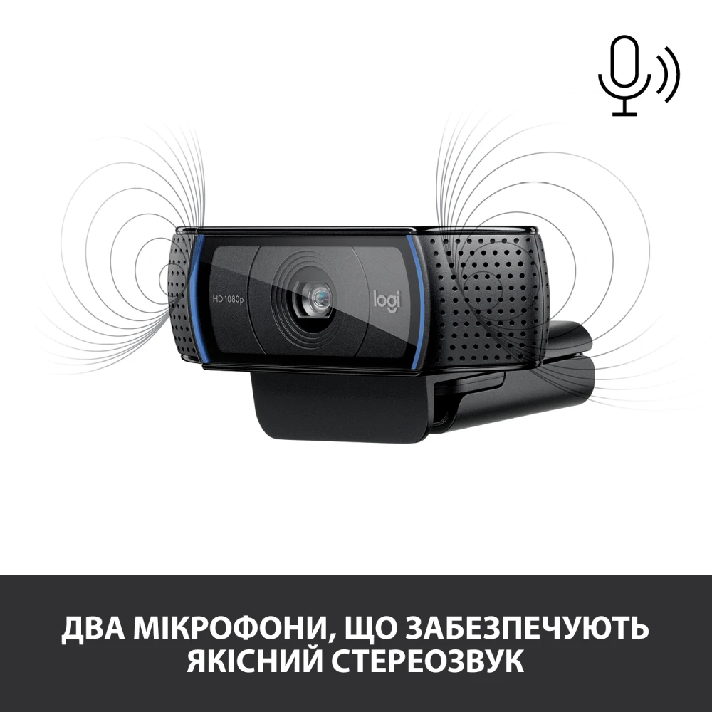 Веб-камера Logitech C920S Pro HD Webcam, BLACK, USB фото4
