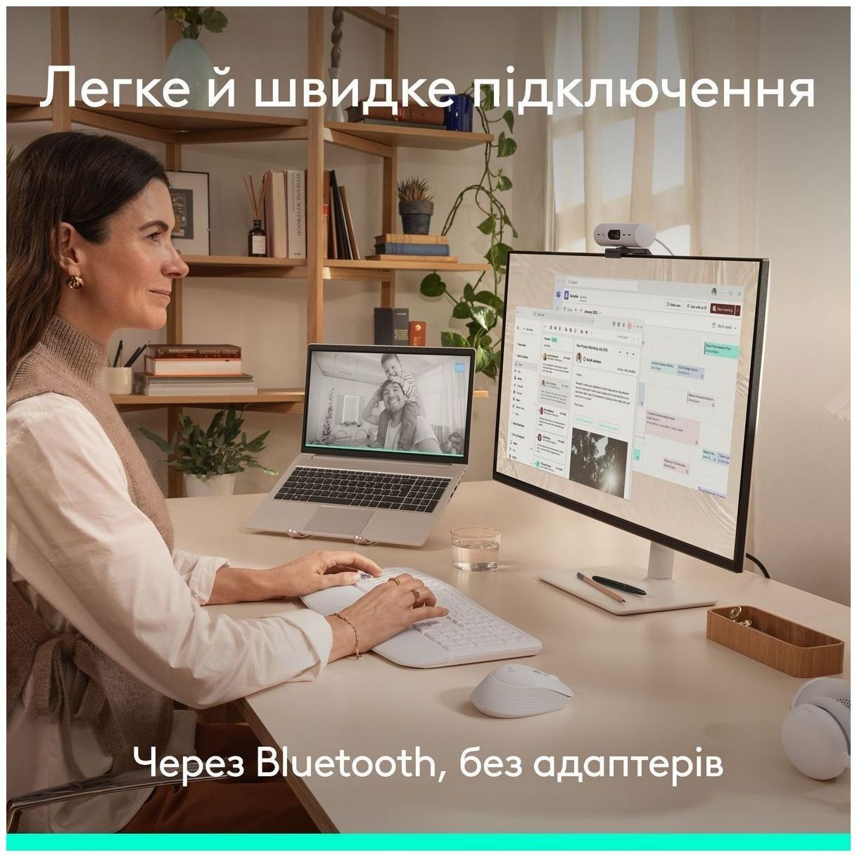 Комплект Logitech Signature Comfort Plus MK880 Wireless Combo, OFF-WHITE фото