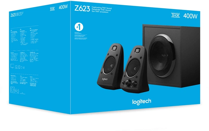 Акустика Logitech Z623 Speaker System 2.1, BLACK, 3.5 MM фото8