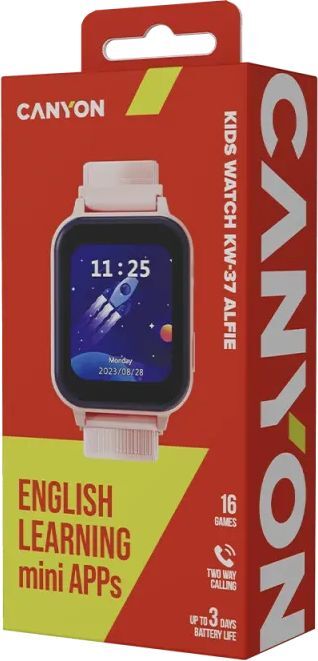 Детские часы Canyon Alfie KW-37 MP3 Study&Game Pink (CNE-KW37PP) фото7