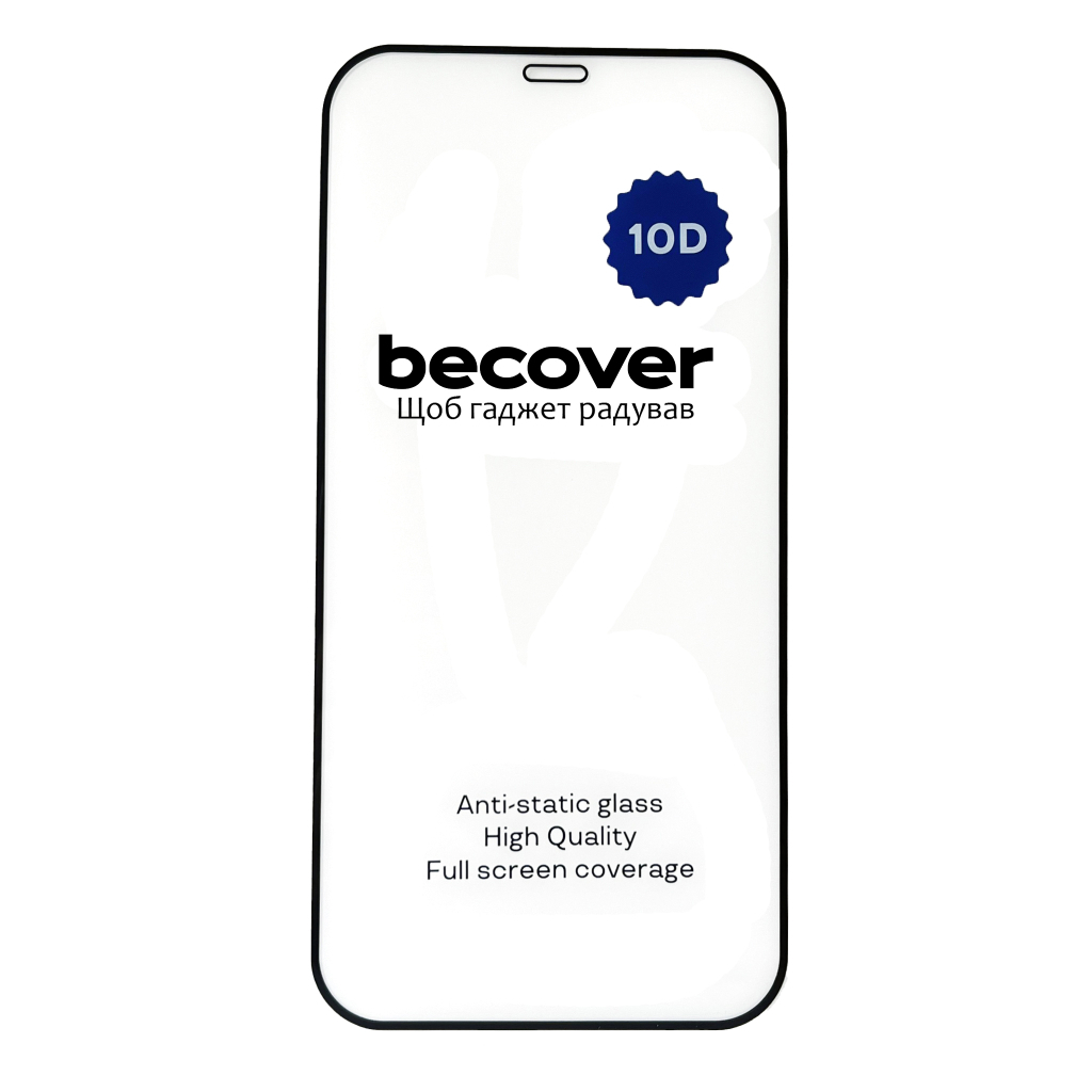 Защитное стекло BeCover для Apple iPhone 12 10D Black (711324) фото3