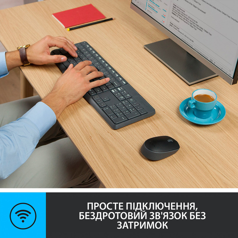 Комплект Logitech MK235 ENG/UKR Grey (920-007931) фото5