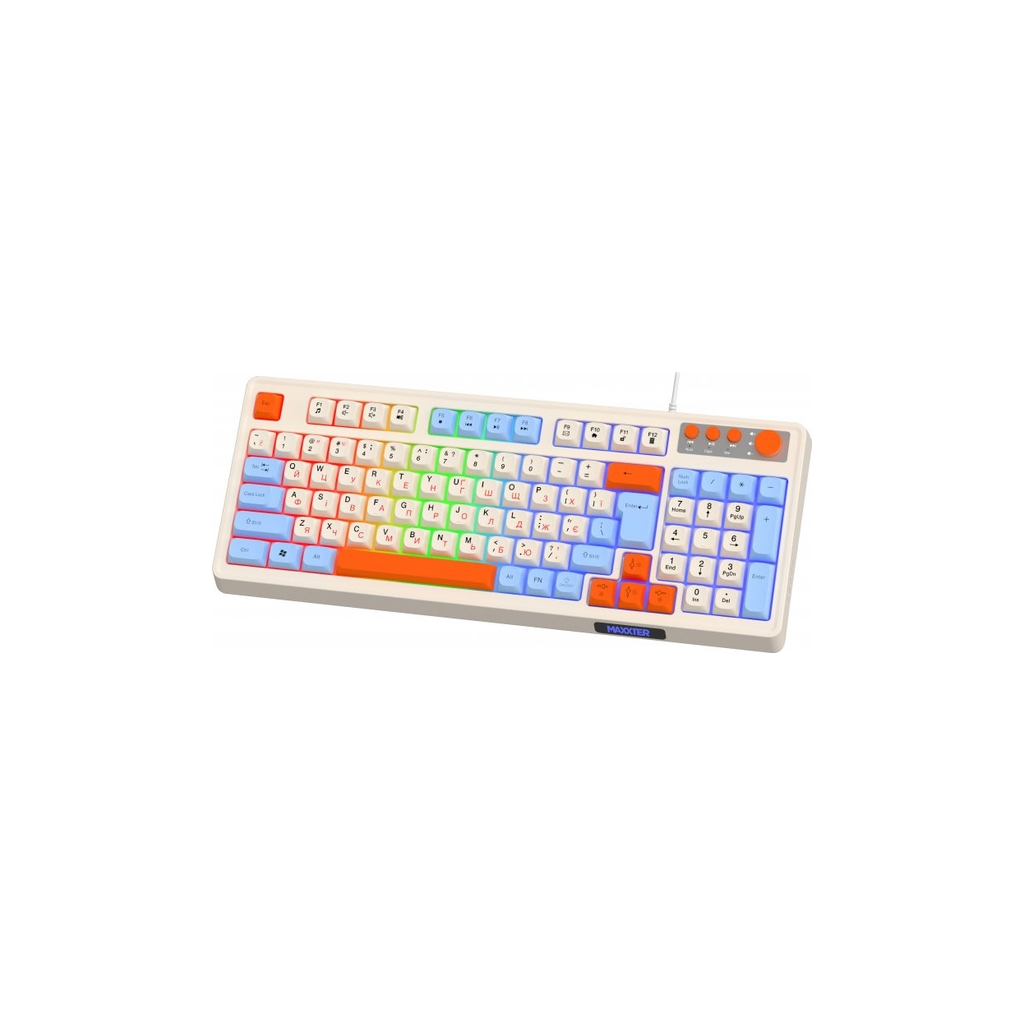Клавiатура Maxxter KBG-3C01-UA White фото2
