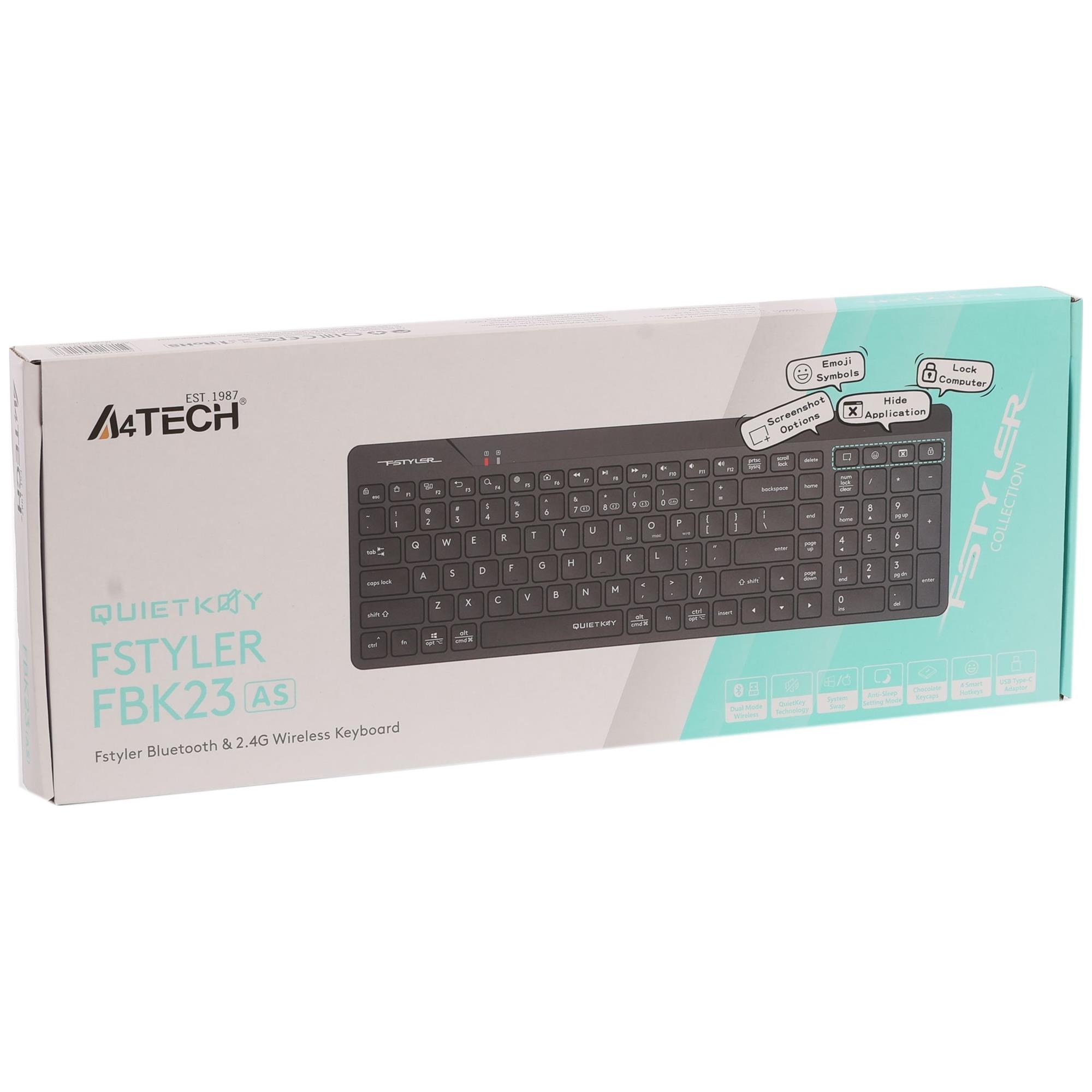Клавіатура бездротова A4Tech FBK23 AS Black фото