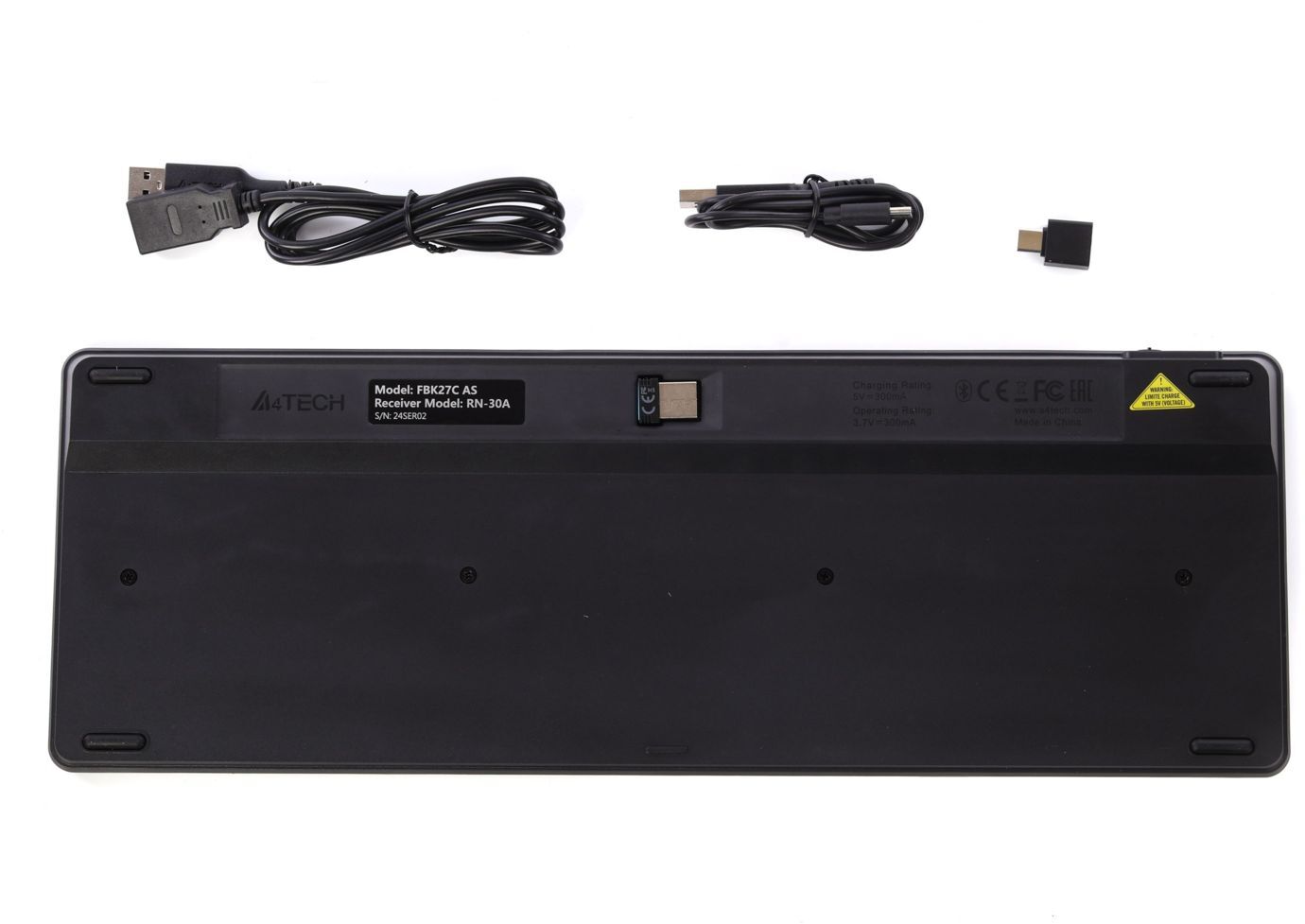 Клавиатура A4Tech беспроводная Fstyler, Bluetooth / 2.4 ГГц, с аккумулятором, quiet key, FBK27C AS (Black) фото3