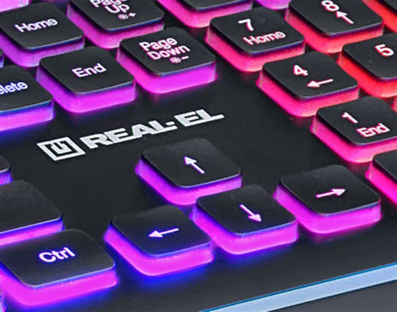 Клавіатура REAL-EL Comfort 8000 Backlit Ukr Black фото7