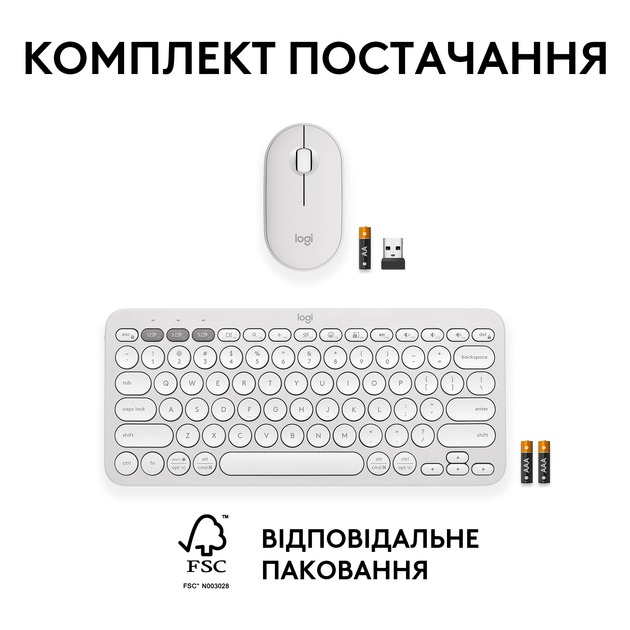 Комплект Logitech Pebble 2 Combo White (920-012240) фото6