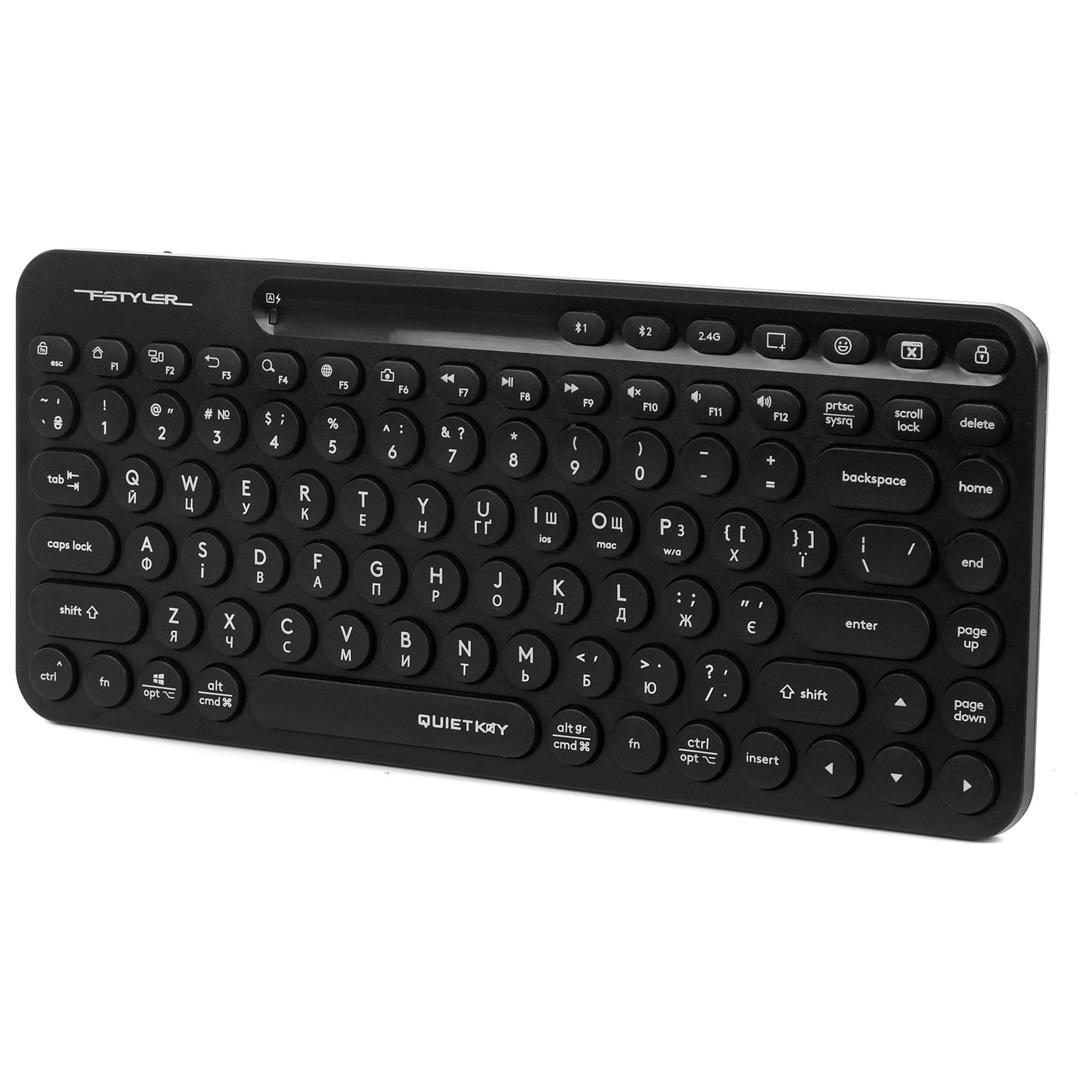 Клавіатура бездротова A4Tech FBK36C AS Black фото