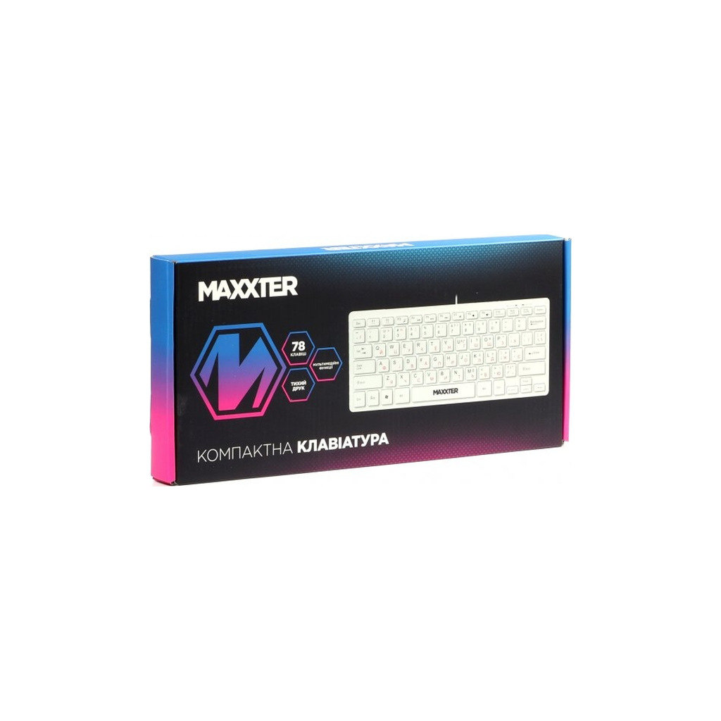 Клавiатура Maxxter KBM-C01W-UA White фото