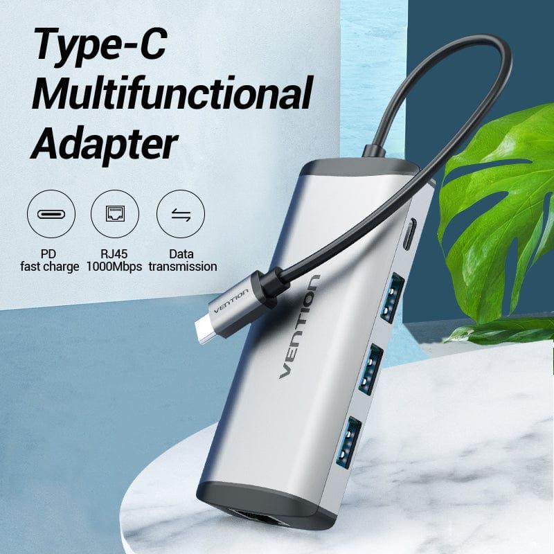 Концентратор Vention USB-C 3-Port, RJ-45, PD, 0.15 m (TGDHB) фото3