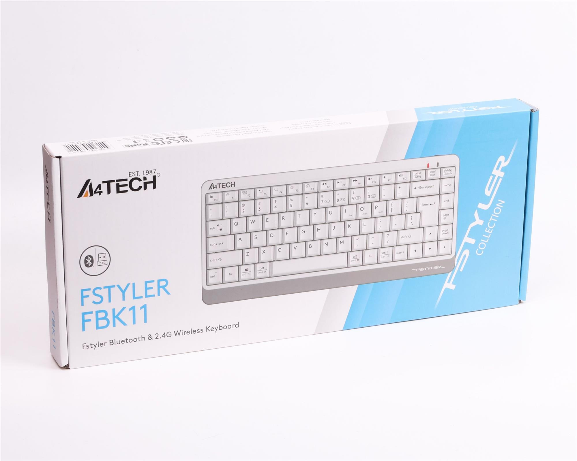 Клавіатура бездротова A4Tech FBK11 White фото5