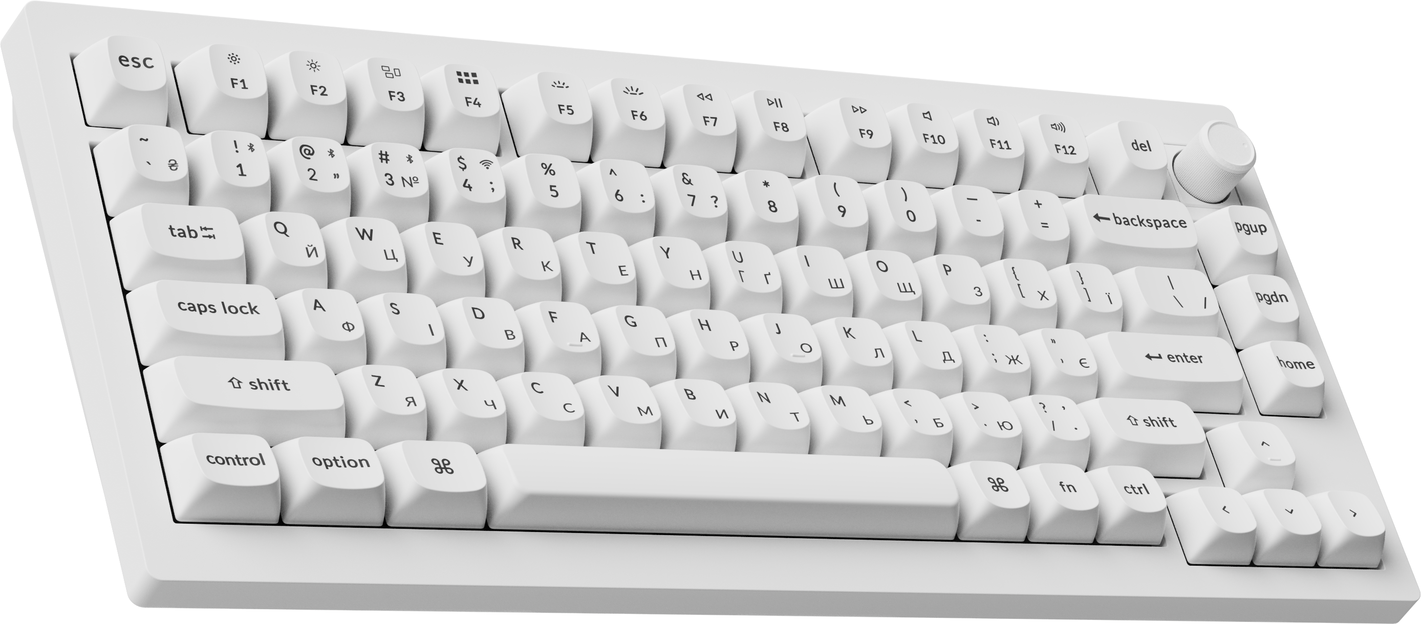 Клавиатура Keychron V1 Ultra Keychron Red Switch White RGB (V1U-F1-UA) фото3