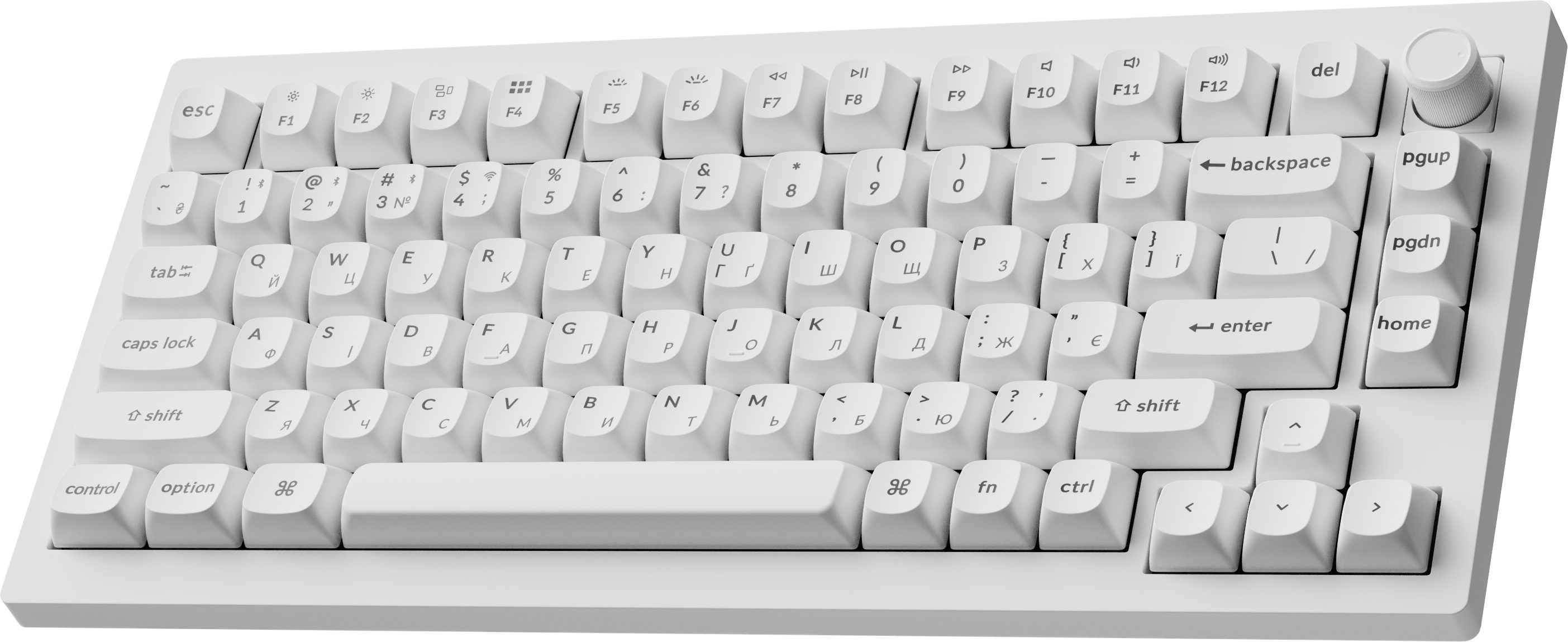Клавиатура Keychron V1 Ultra Keychron Red Switch White RGB (V1U-F1-UA) фото4