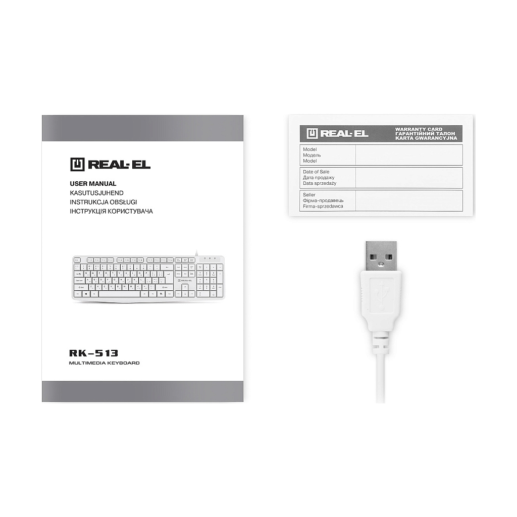 Клавіатура REAL-EL RK-513 White фото7