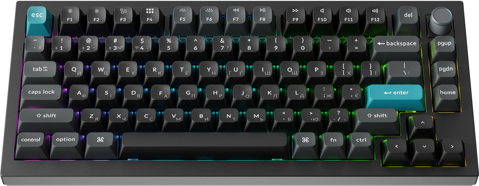 Клавиатура Keychron Q1 Ultra Keychron Red Switch Black RGB (Q1U-M1-UA) фото