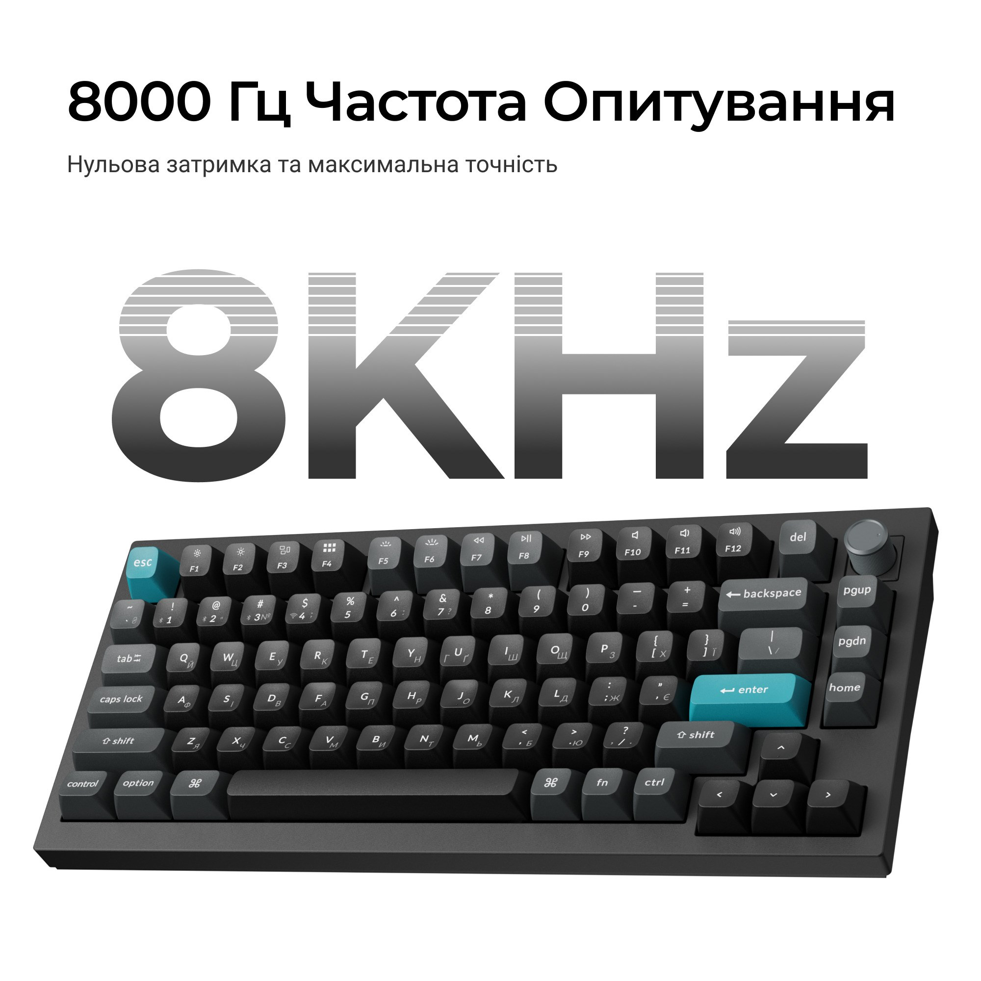 Клавиатура Keychron Q1 Ultra Keychron Red Switch Black RGB (Q1U-M1-UA) фото