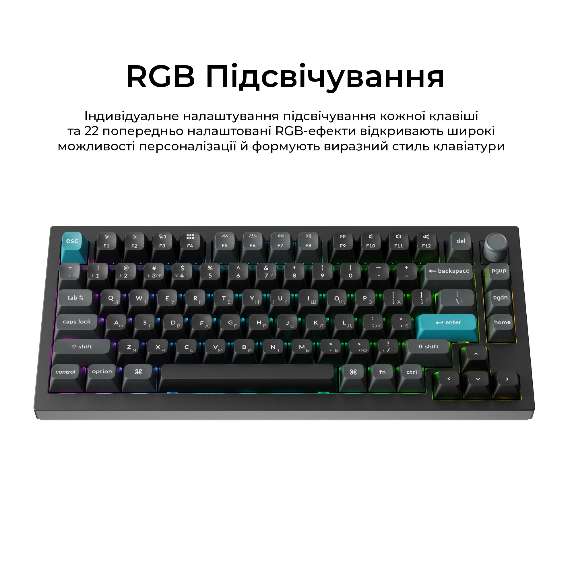 Клавиатура Keychron Q1 Ultra Keychron Red Switch Black RGB (Q1U-M1-UA) фото