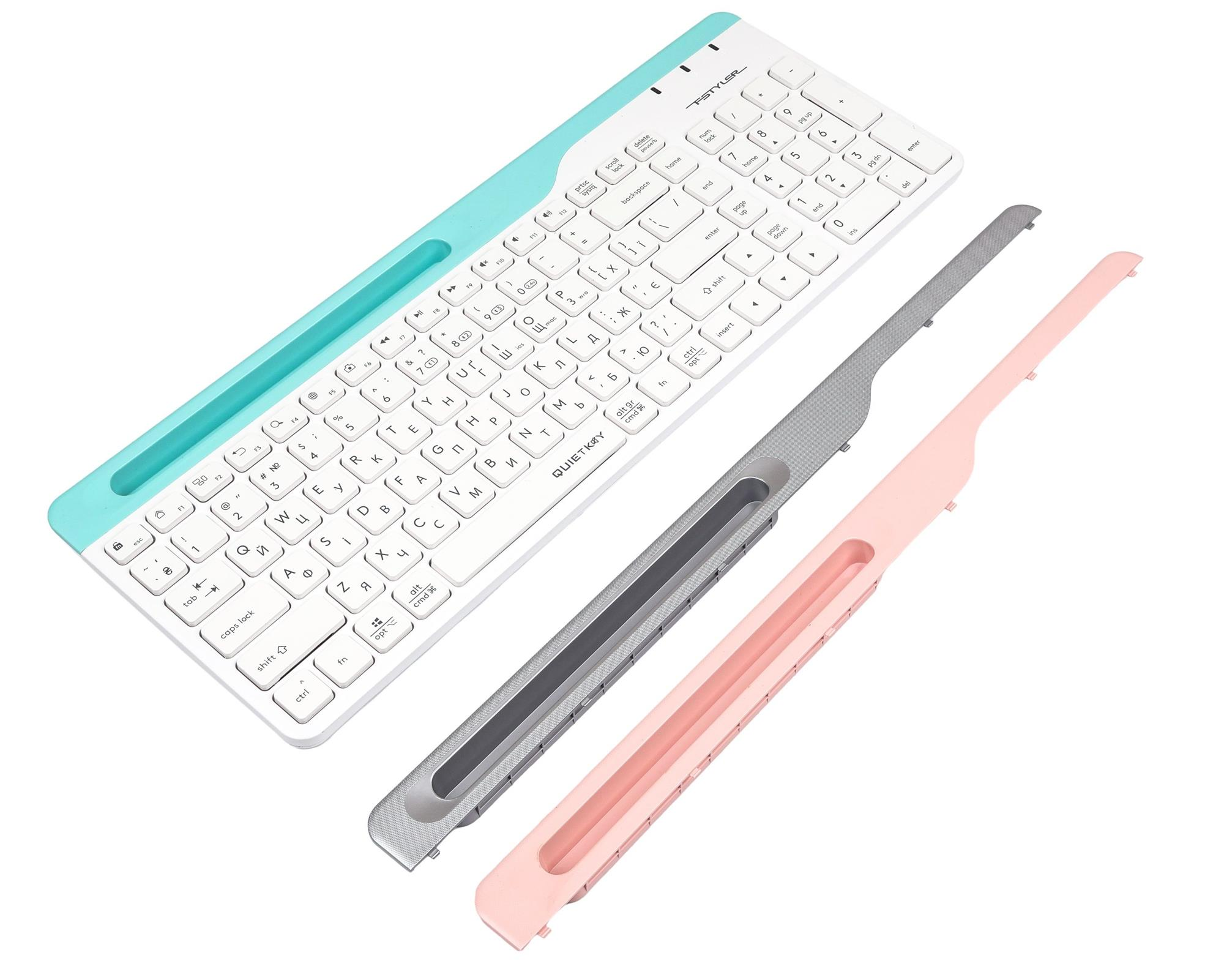 Клавиатура A4Tech беспроводная Fstyler, Bluetooth / 2.4 ГГц, FBK25 (White) фото