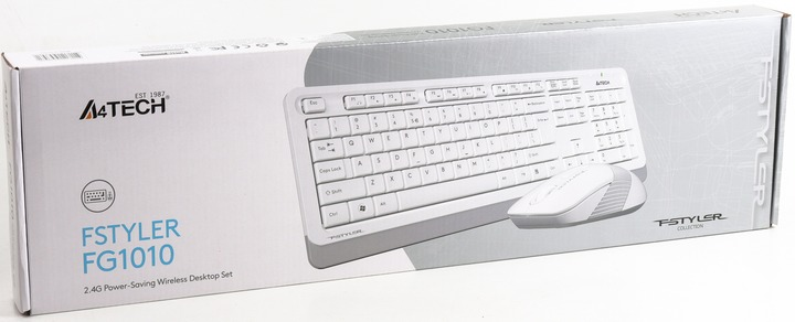 Беспроводной комплект A4Tech Fstyler клавиатура+мышь (FG1010 White) фото3