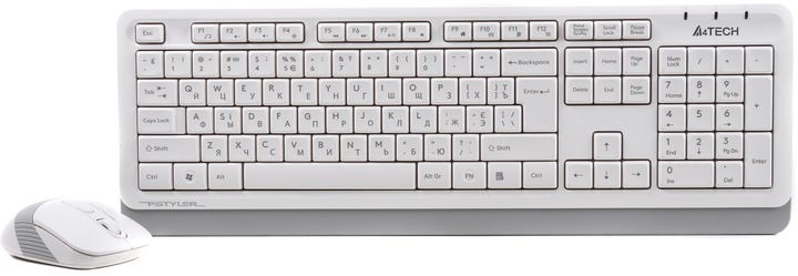 Беспроводной комплект A4Tech Fstyler клавиатура+мышь (FG1010 White) фото4