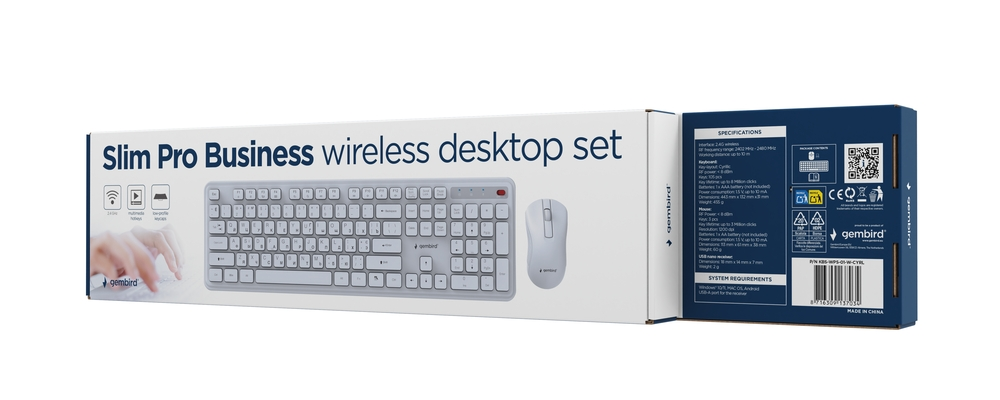 Комплект Gembird KBS-WPS-01-W-CYRL White фото4