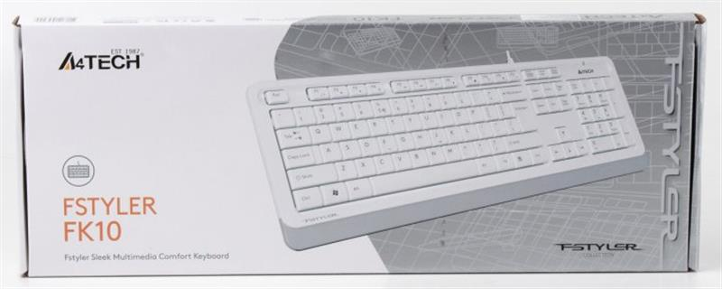 Клавіатура A4Tech FK10 Ukr White фото