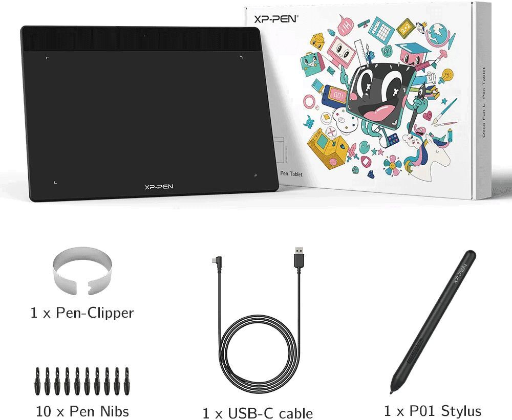Графический планшет XP-pen Deco Fun XS_BK черный фото4
